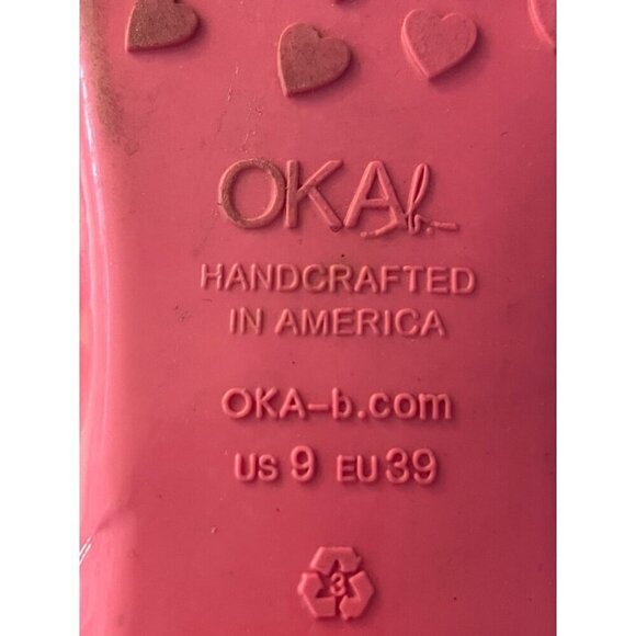 Oka B womens jelly shoes flat pink size 9 excellent condition - Picture 5 of 5